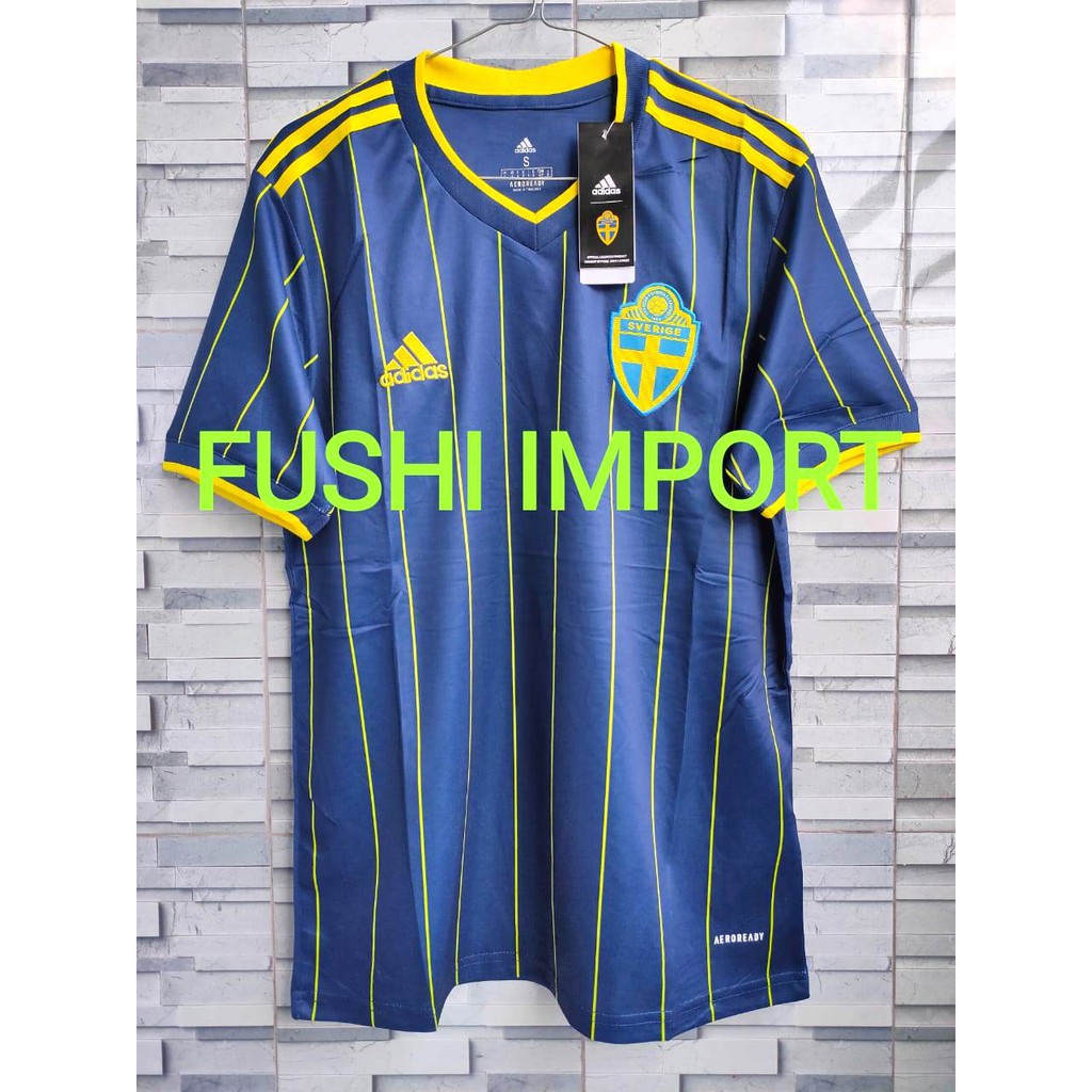 HQ JERSEY BOLA SWEDIA AWAY 2021 EURO SWEDEN GO HIGH QUALITY