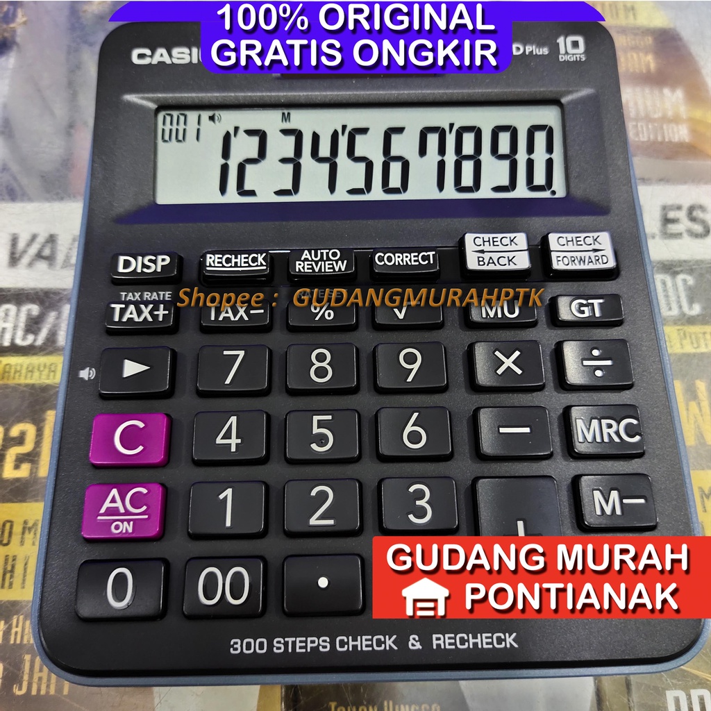 Kalkulator CASIO Original Asli MJ-100 D CHECK CORRECT CALCULATOR / KALKULATOR CEK ULANG MJ100D