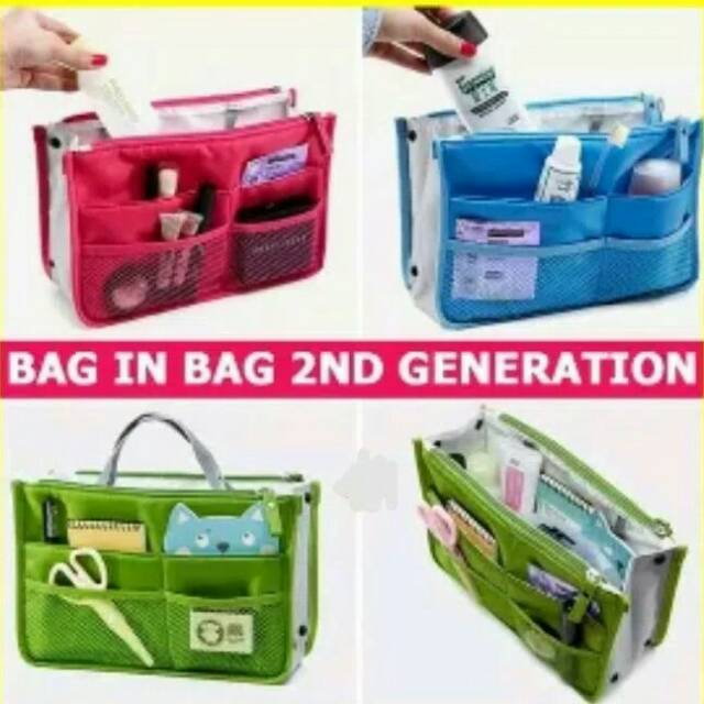 Korean tas dual bag in bag/travel bag organizer