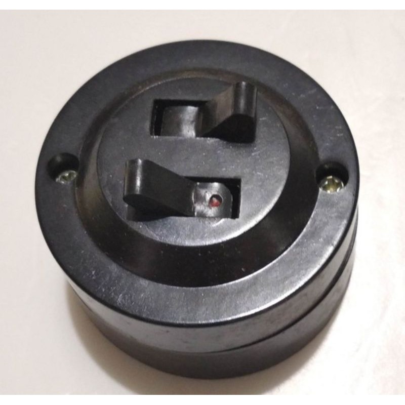 Saklar Bulat Listrik Model Lawas Jadul Hitam 2 Switch TER MURAH