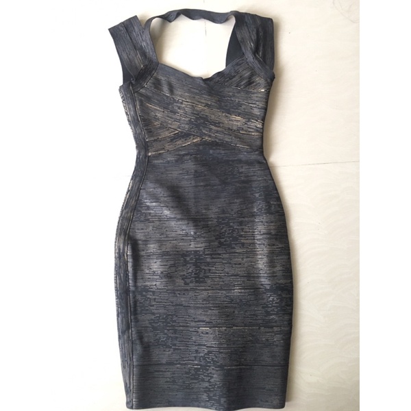 preloved herve leger black gold