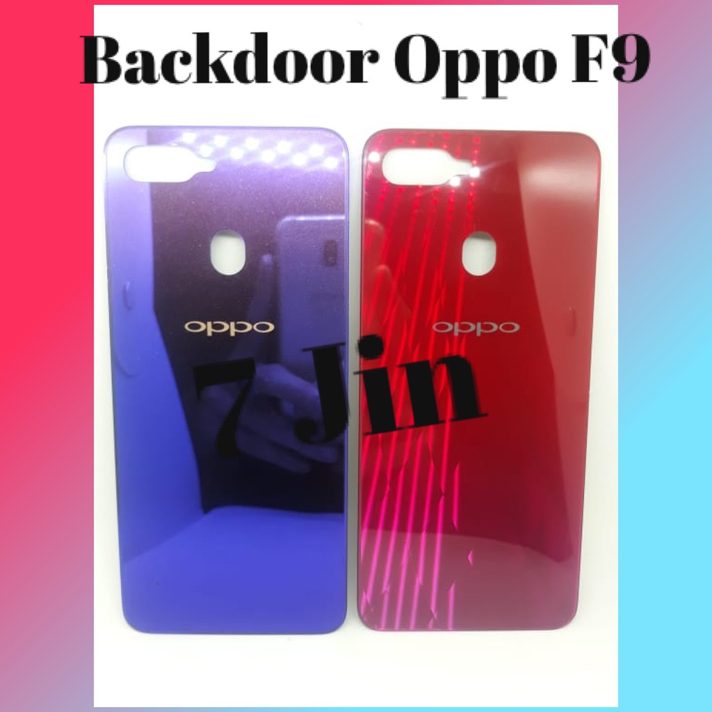 Backdoor Tutup Belakang Back Casing OPPO F9 Pro Original - Sunrise Red