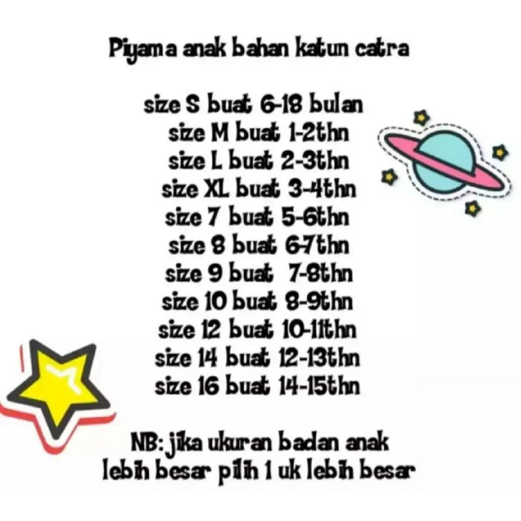 PIYAMA ANAK MOTIF MIXUE BUAT ANAK SAMPAI DEWASA