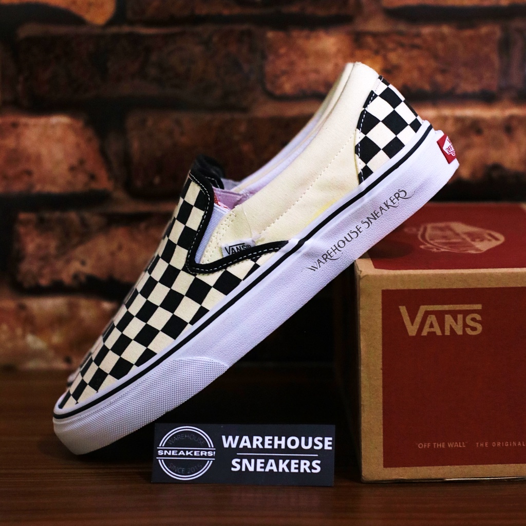 Sepatu Slip On Checkerboard Classic Sneakers Slip On Catur