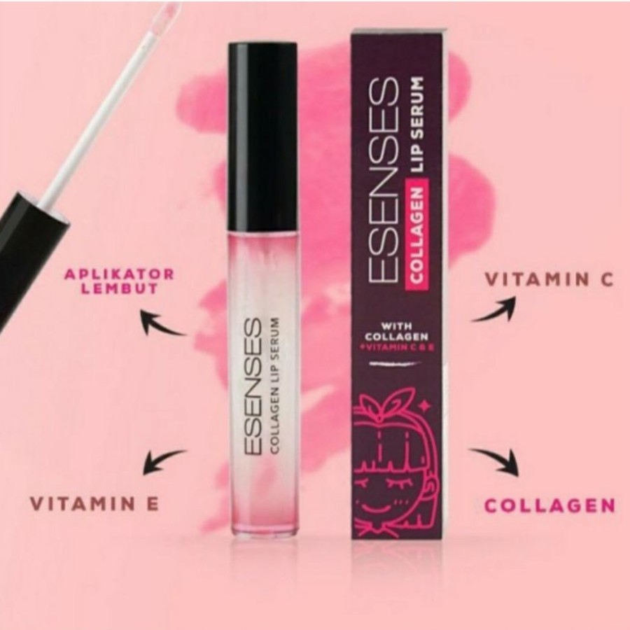 ★ BB ★ ESENSES Collagen Lip Serum [ With Collagen ,Vitamin C Dan E Dan membuat Bibir lebih Cerah ]