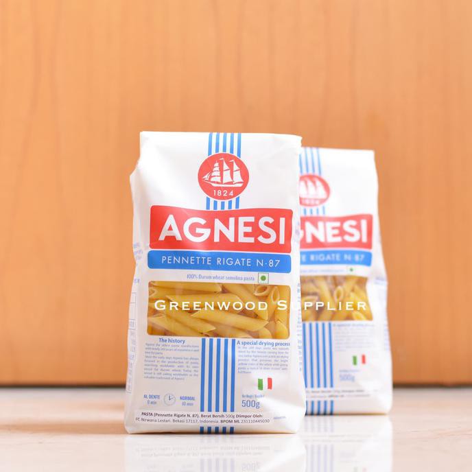 

Terlaris# Agnesi Pasta Penne Rigati 500G - Import Italy (Premium Quality)