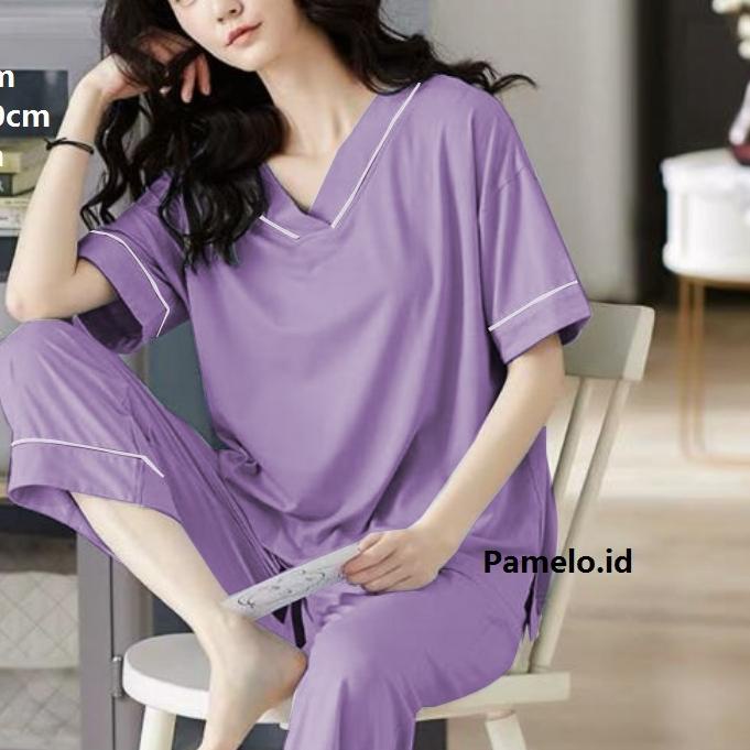 ▲ Pamelo.id CP Jumbo Setelan Katun Rayon Jumbo/Pajamas Katun Rayon/Piyama Katun Rayon Jumbo/CPVJ Set