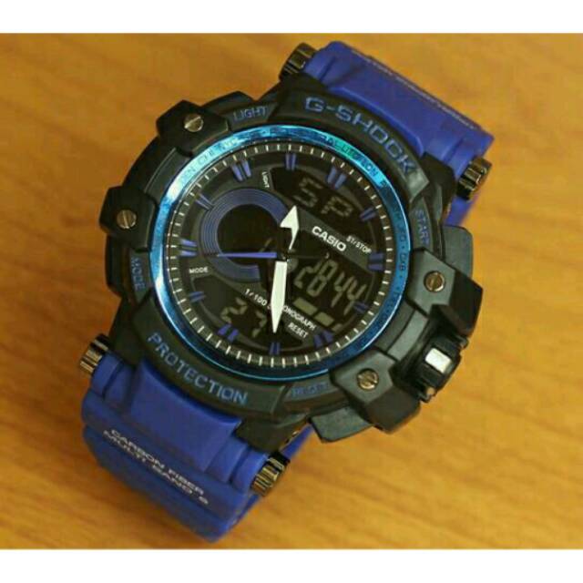 Jam Tangan Sport Casio G-shock Protection Blue Rubber Super Premium