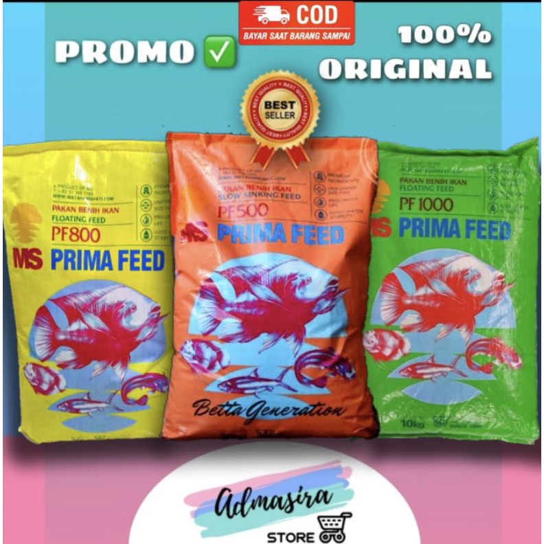 PF 500 PF 800 PF 1000 PF 0 PF200 repack 1kg PRIMA FEED pelet benih ikan seed fish feed