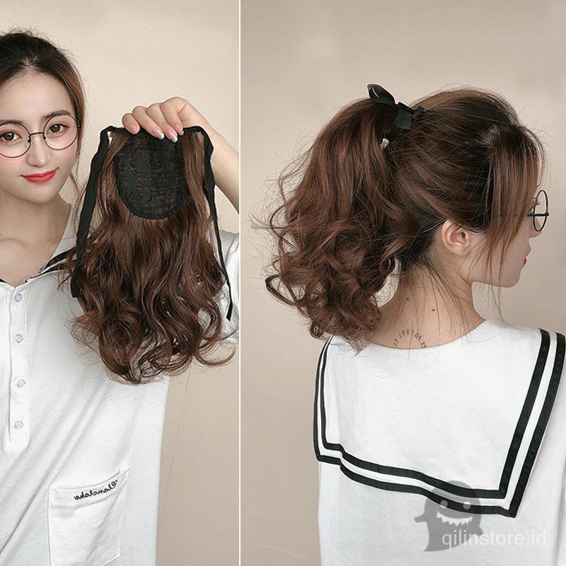 Wig Rambut Palsu Ekor Kuda Wig Wanita Realistis Tali Wig Rambut Palsu Ekor Kuda Wig Wanita Realistis Tali