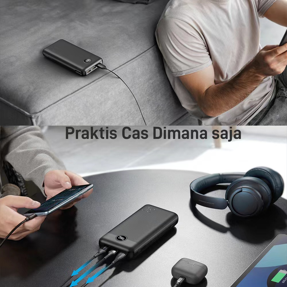 Powerbank 30000mAh MOFIT M36 Fast Charge 2.4A Real Capacity 30.000 mAh / M29 20000 mAH / M18 10000 mAh