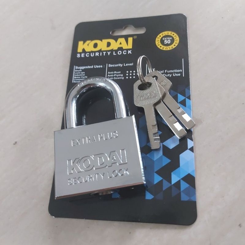 KODAI Gembok baja 50mm pagar rumah