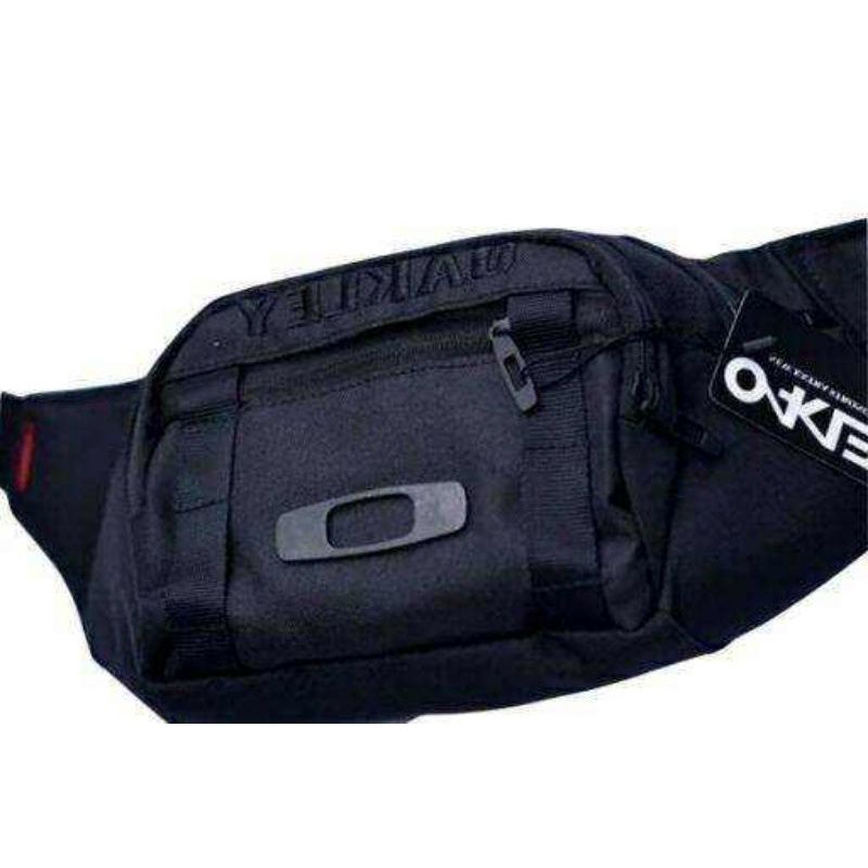 Tas Oakley Slempang Tas Surfing Oakley logo Besi / Tas waistbag distro / Tas Slempang Pria / Waistbag Pria