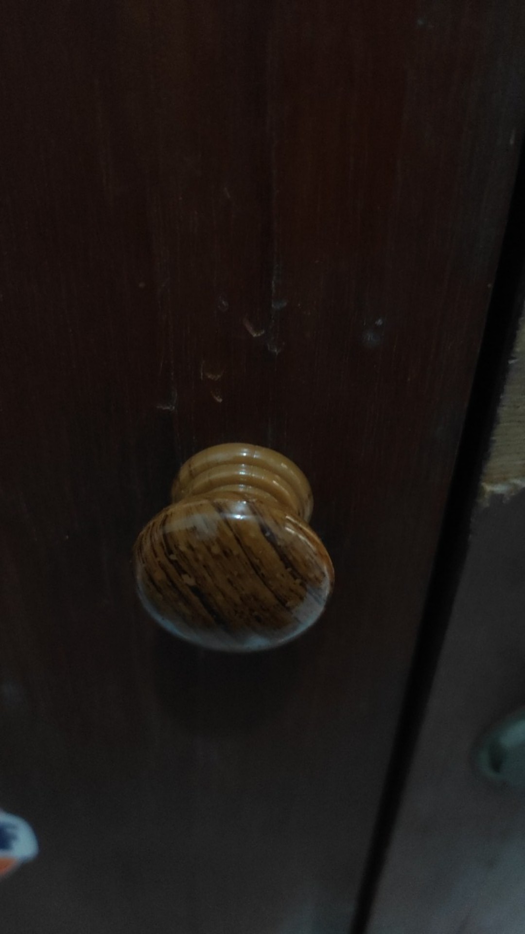 Tarikan Laci Handle Pintu Lemari Cabinet Kitchen Set Bahan Plastik Motif Kayu Handel Plastics Knob