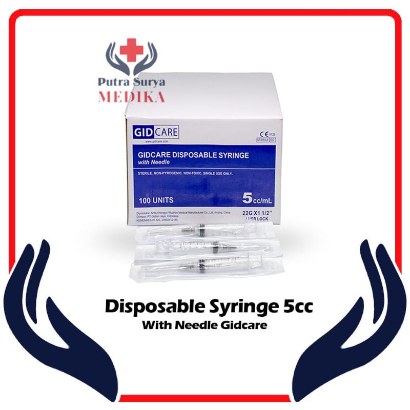 Syringe/Spuit/Alat suntik 5 cc Gidcare