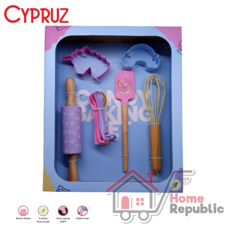 Cypruz Utensil Candy Baking Set Silicone Set 10 pcs AK-1112 Spatula Silicone