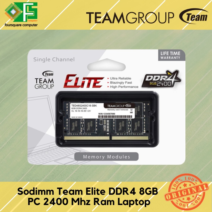 Ram Sodimm Team Elite DDR4 8GB PC 2400 | Ram Laptop DDR4 8 GB PC4 19200 Mhz | FS Computer