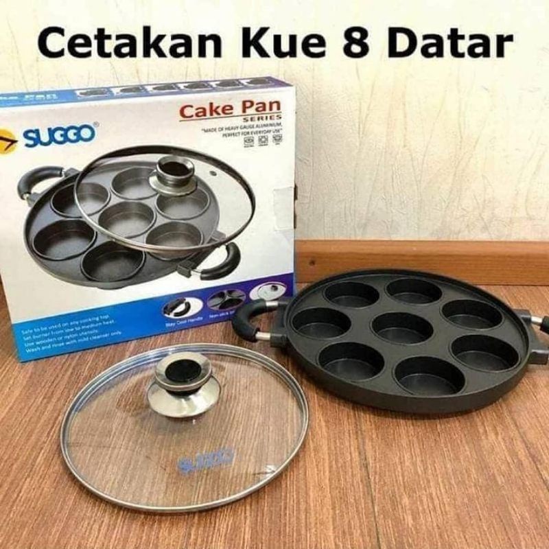 SUGGO CAKE PAN 8 LUBANG DATAR