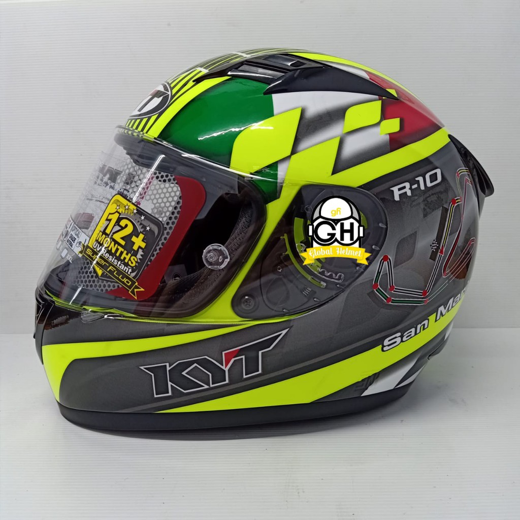 HELM KYT R10 FLAT VISOR SAN MARINO CIRCUIT FULL FACE