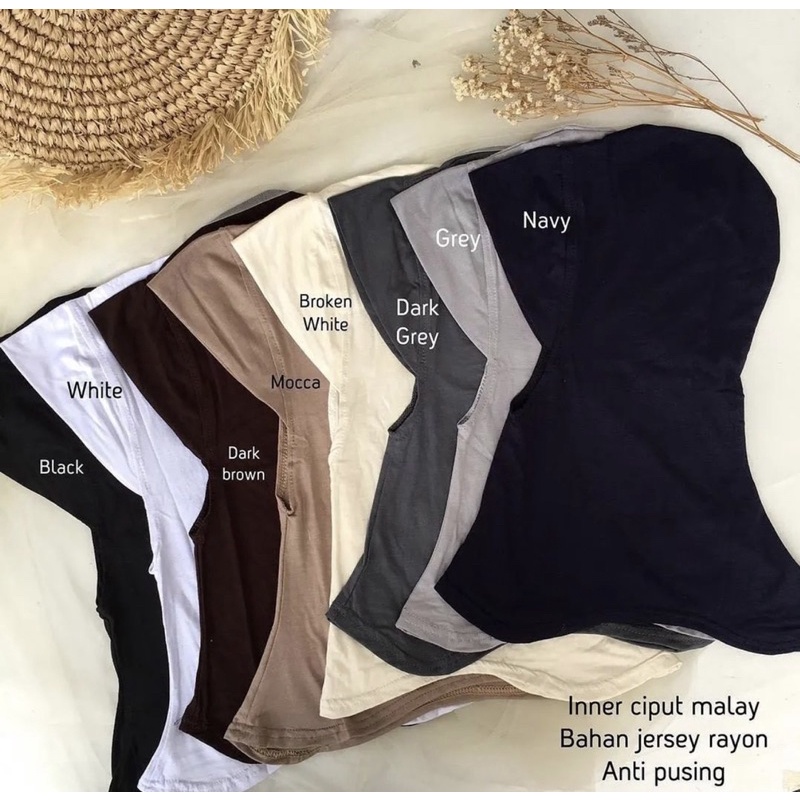 𝐁𝐘 𝐀𝐃𝐈𝐍𝐃𝐀 Inner Ninja Resleting Antem Kaos Premium Ciput Anti tembem Hijab malay