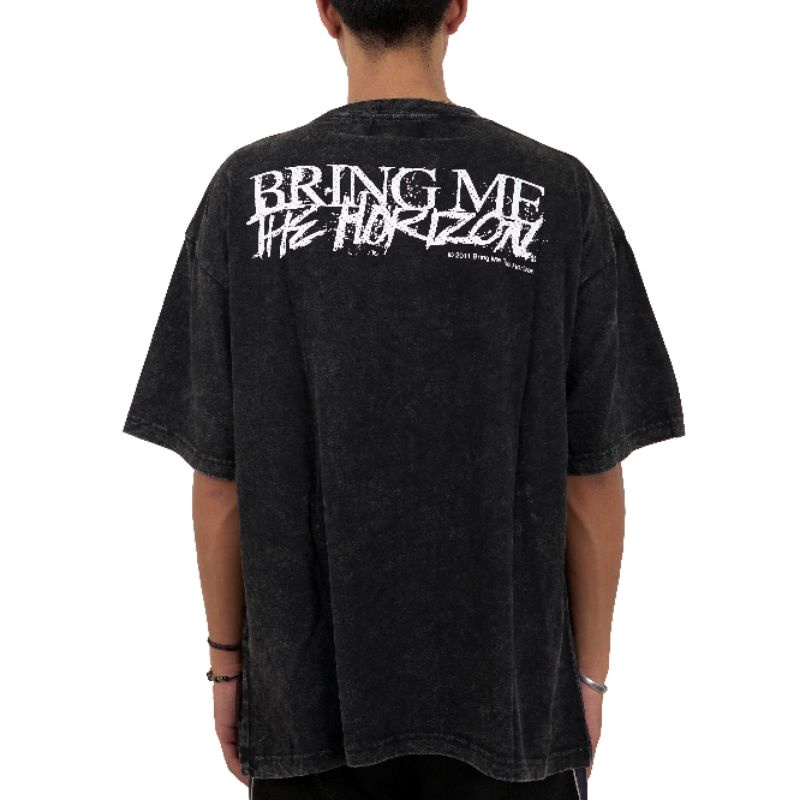 KAOS PRIA TSHIRT OVERSIZE MCF BRING ME THE HORIZON FACE BLACK PREMIUM TEE UNISEX