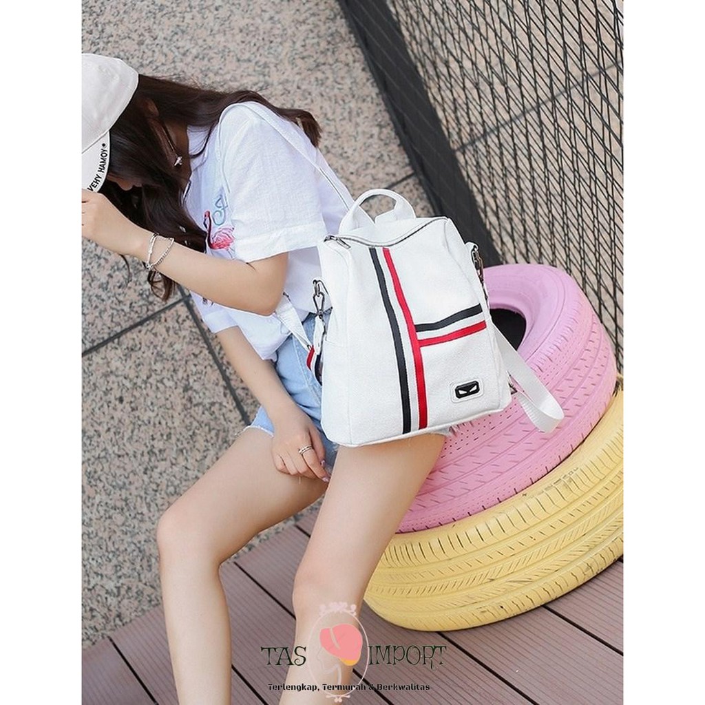 Obral Backpack kulit model Gucci Fendi -TAS RANSEL BAHU JINJING WANITA impor