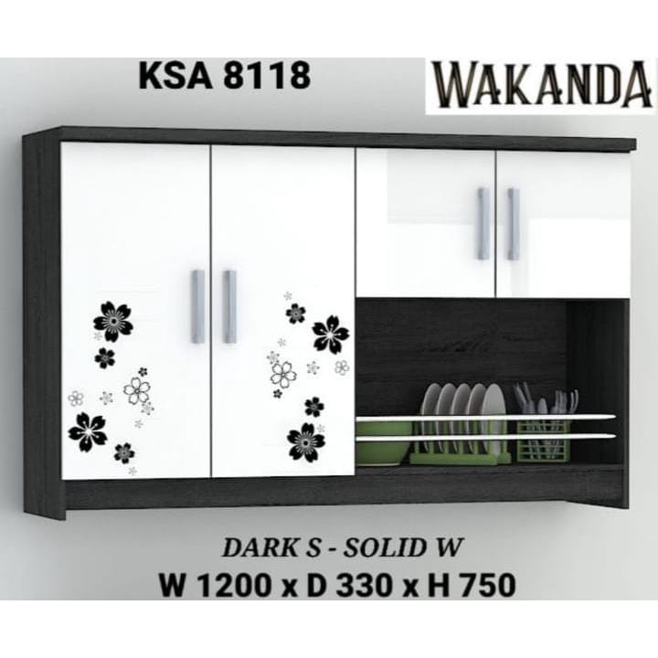 Kitchen Set Atas 4 Pintu - Lemari Sayur 8118 - Lemari Piring Gantung Murah