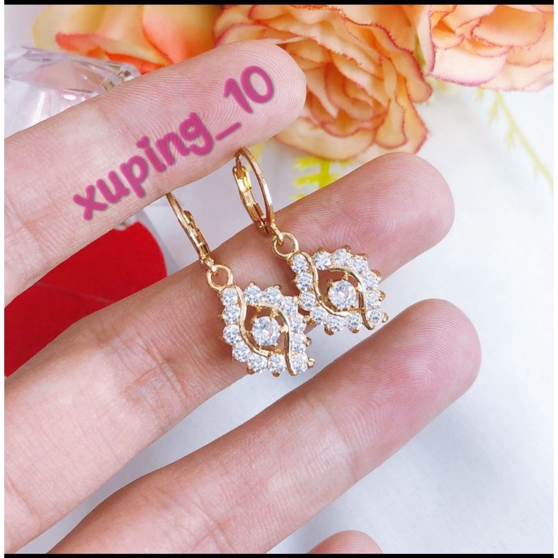 anting jepit bintang daun Izmir gold ` perhiasan fashion Xuping 18k