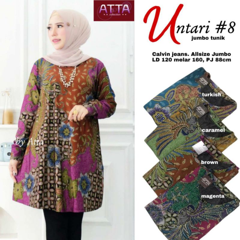 Atasan Wanita Untari Tunik Ld 120-180 Pj 88 By Atta