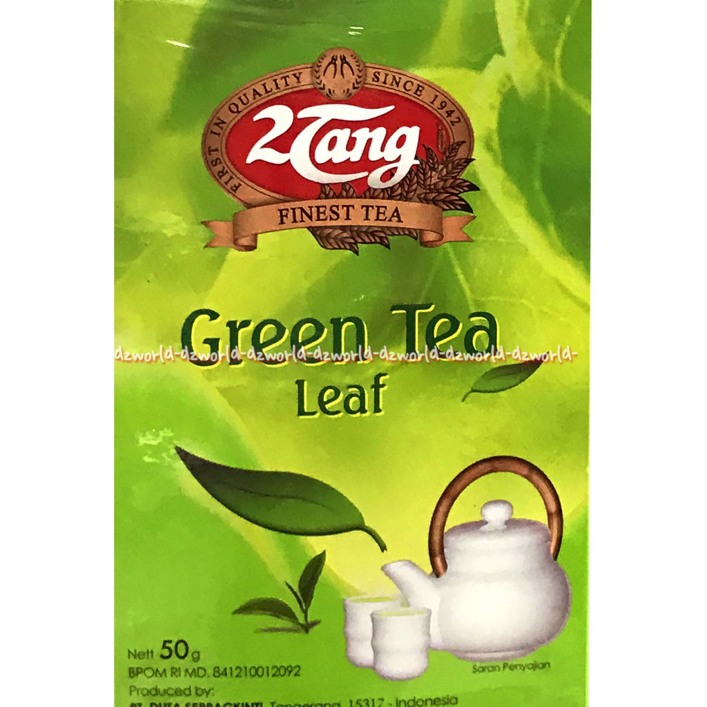 2Tang Green Tea Leaf 50gr Teh Hijau 2 Tang Dua Tang Daun Teh Hijau Kemasan Bubuk Teh