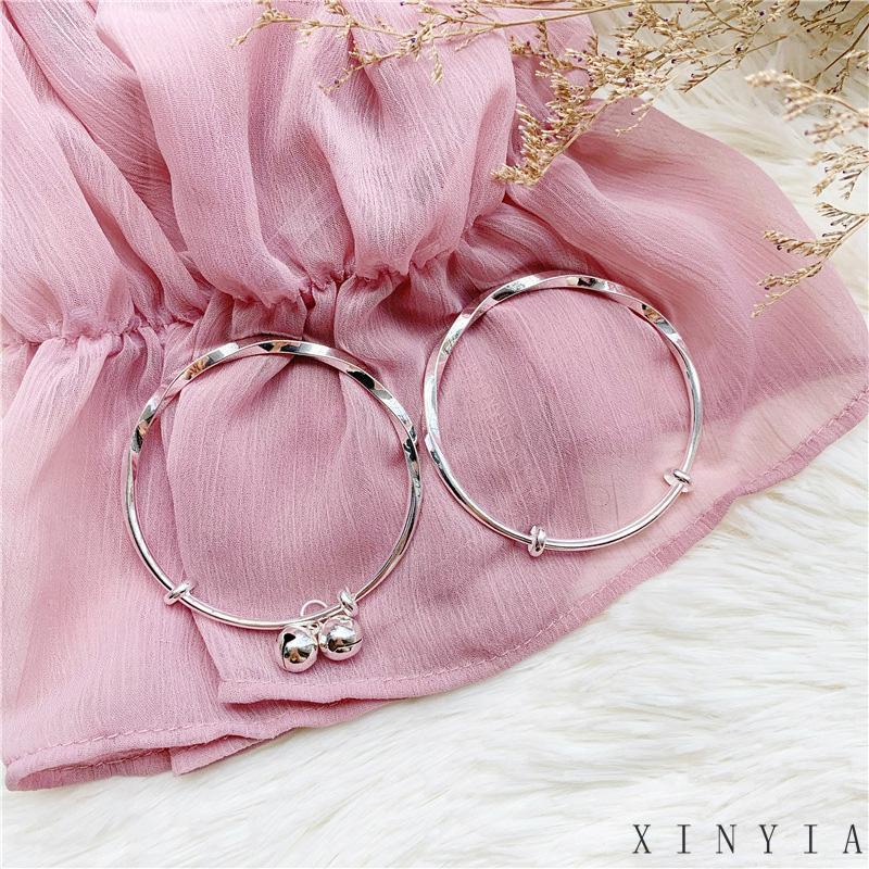 Gelang Titanium Wanita Anti Karat Adjustable Tahan Lama Untuk Wanita/Anak