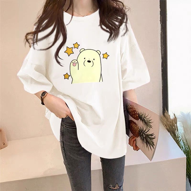 THISTLE - Oversize Tee Tshirt Wanita Model Longgar Motif Ice Bear