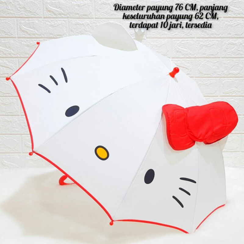 Umbrella Payung Anak Cute Kitty Panjang 62cm