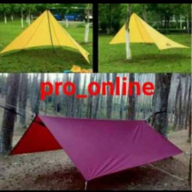 Flaysheet 3x3 -Flyset bivak - pelindung tenda waterproof Dan ultralight camping outdoor