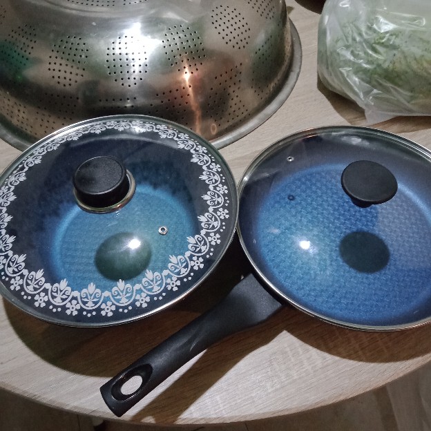 Terbaru Motif Bunga Tutup Panci Kaca Dengan Kaki Diameter +/- 27.8 Cm (panci Uk 28cm) + Handle Bulat