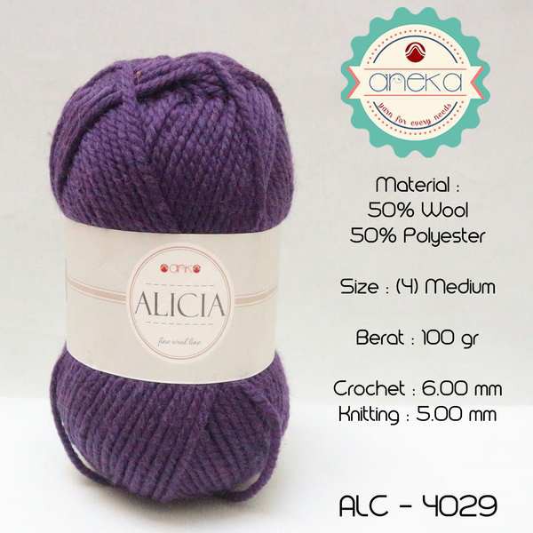 Benang Rajut Wool Alicia Yarn - 4029