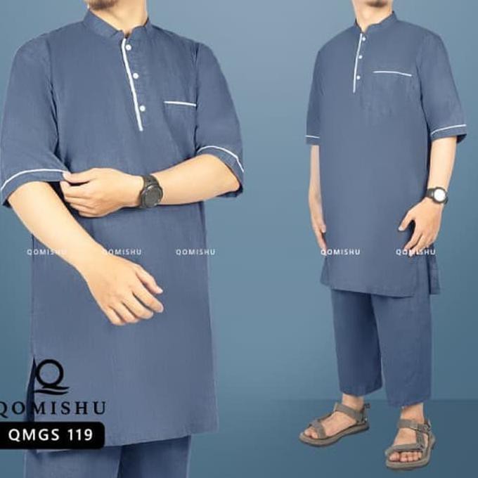 Baju Koko Setelan Baju Muslim Pria Gamis Pakistan Big Size Qmgs 33