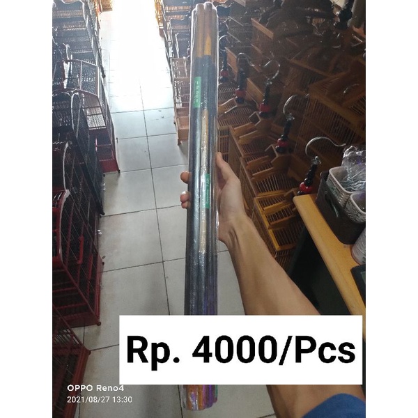 Tangkringan sangkar murai amplas Kayu Jati 60 CM no 1,2,3 Isi 10