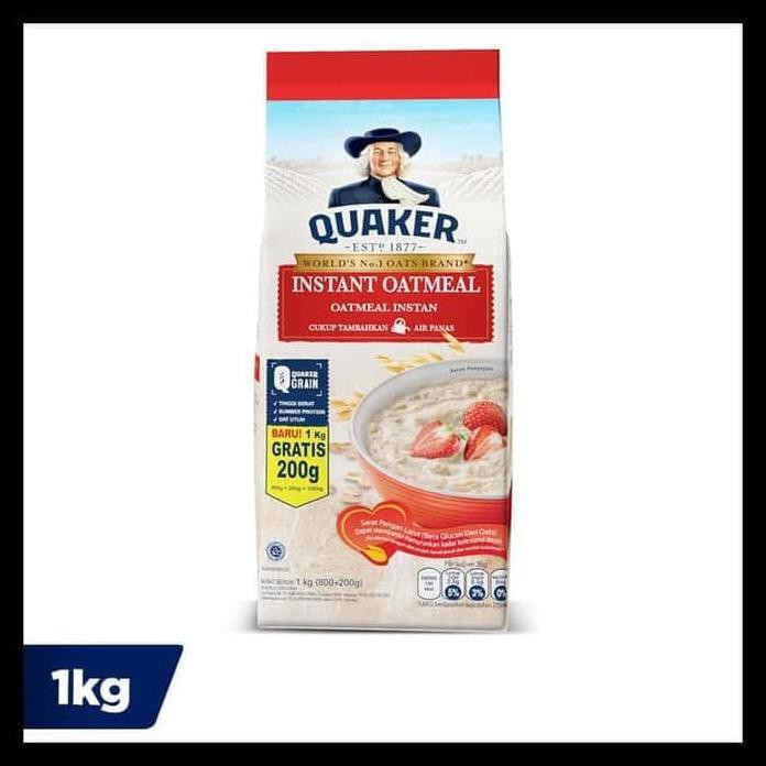 

Quaker Oatmeal Instan 800Gr + 200Gr (1Kg)