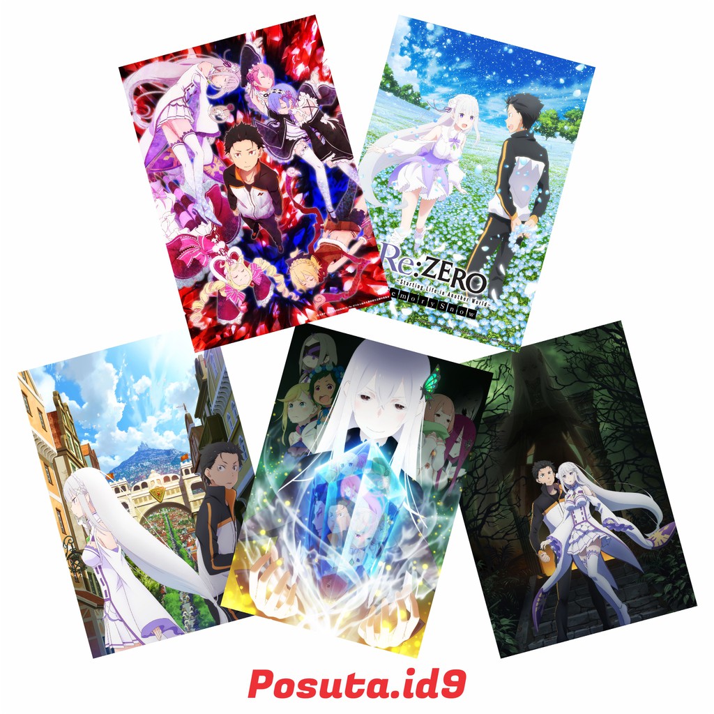 Koleksi Poster Anime Re Zero - Emilia Rem - Size A3+