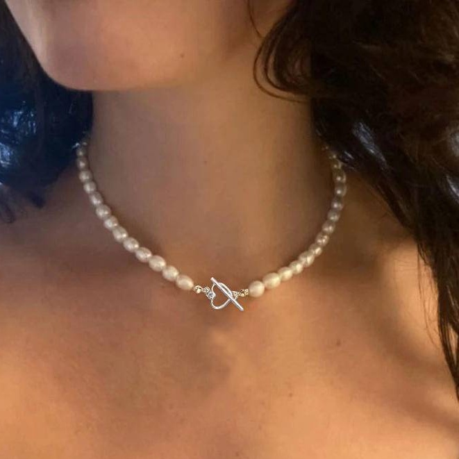 Kalung Choker Wanita Model Pendek Hias Mutiara Imitasi Untuk Pernikahan