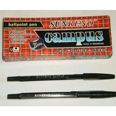

Pulpen Sunreno Campus Hitam Per Lusin