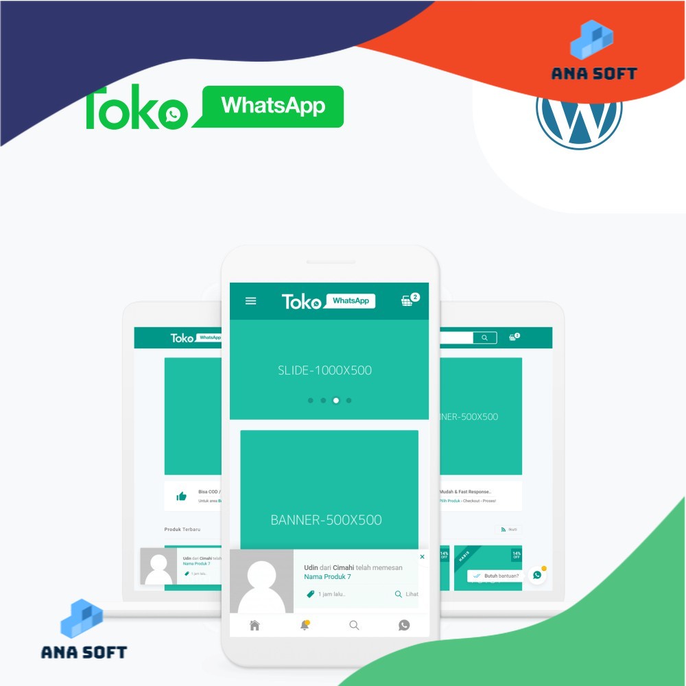 Tema / Theme Toko Online Software Toko WA WordPress