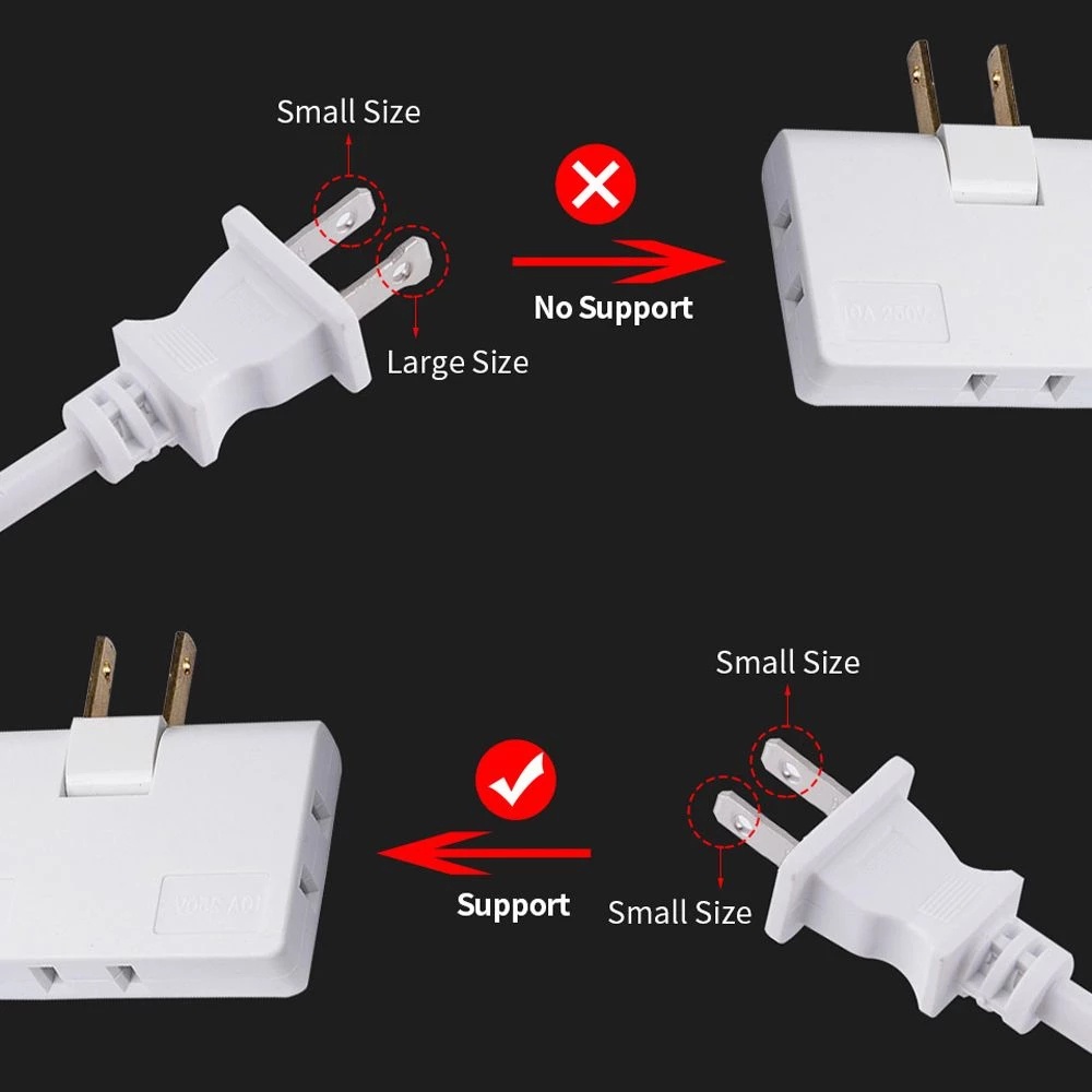 Adapter Konverter Charger AC 3 In 1 Mini Portable Rotasi 180 Derajat Adjustable Bahan ABS