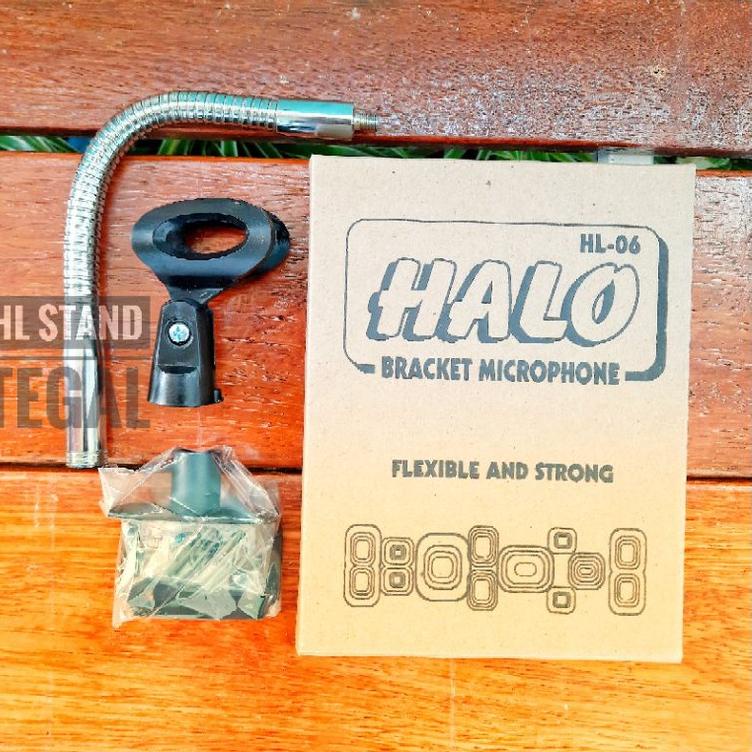 Murah.. Stand Mic Tempel Dinding HALO Plus Holder Mic 63