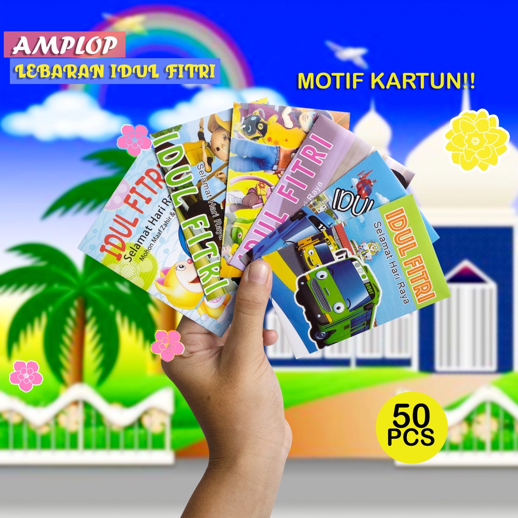 

QH223344 - Amplop Angpau Lebaran Karakter Idul Fitri Isi 50 Pcs
