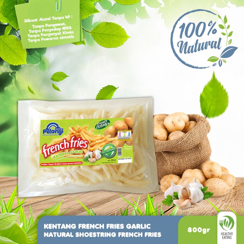 

french fries garlic pelangi 800gr