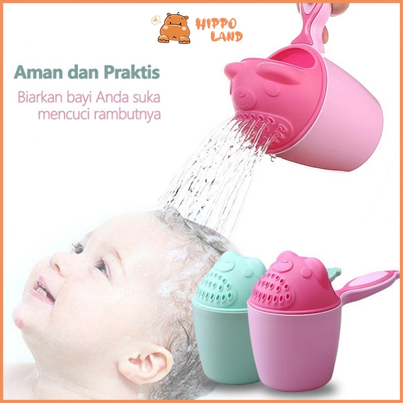 HIPPO LAND Baby Shampoo Cups Hair-Cup Shower-Spoons Bath-Caps Washing Toddle Bath Cup 148