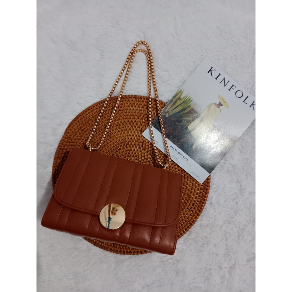 Slingbag Tas KOIN Bulat Rantai Wanita Selempang IRVANBAGSHOP