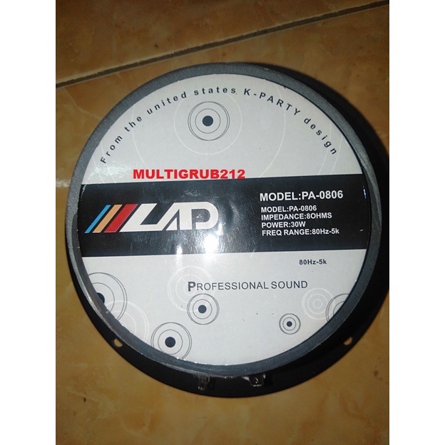 SPEAKER LAD 6  INCH MODEL PA 0806